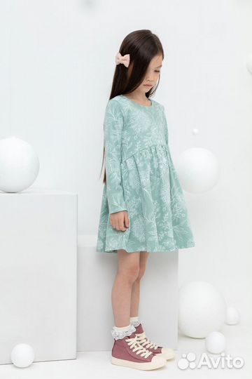 Платье для девочки Crockid кр 5788 голубой (122)