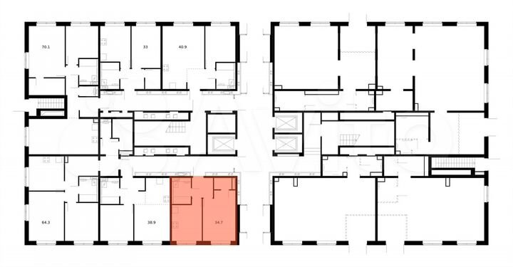 1-к. квартира, 34,7 м², 1/17 эт.