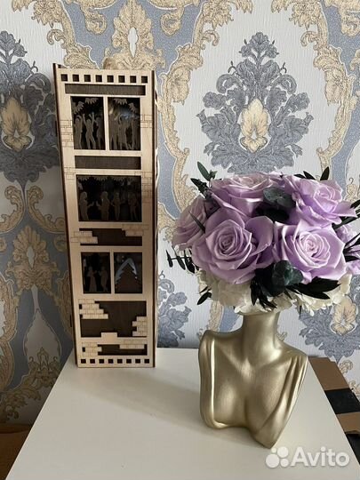 Розы в кашпо стабилизированные цветы