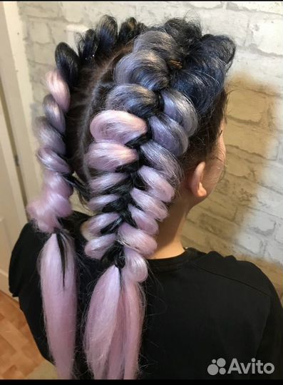 Косы Разные техникиПлетение кос с канекалоном