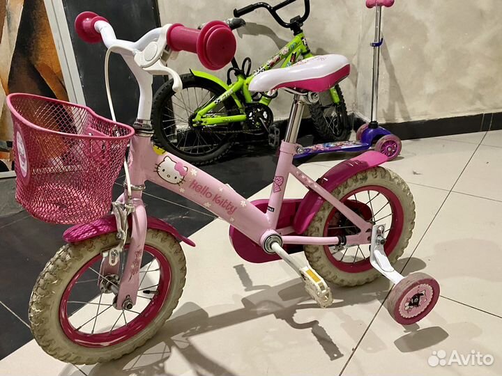 Велосипед розовый для 4-6 лет