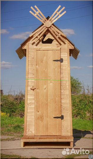 Уличный туалет деревянный HAT119