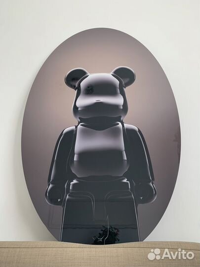Мишки bearbrick картина kaws с подсветкой