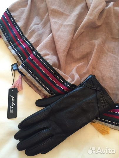 Перчатки-кожа.платки.шарфы.пр-во Турции.Италии