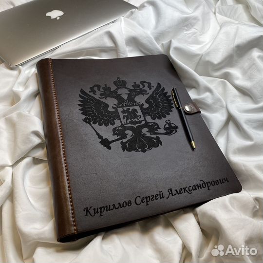 Кожаный ежедневник А4. Блокнот А4