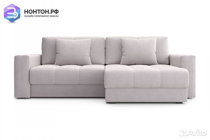 Диван угловой тик-так Монарх бежевый