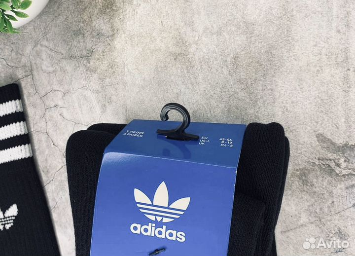 Носки Adidas оригинал чёрные