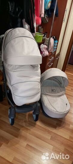 Коляска 2 в 1 roan bass soft, эко кожа
