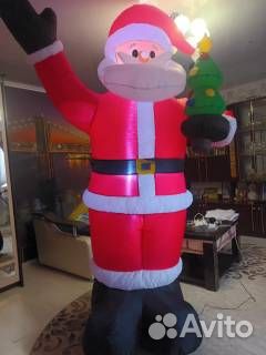 Дед мороз надувной бу