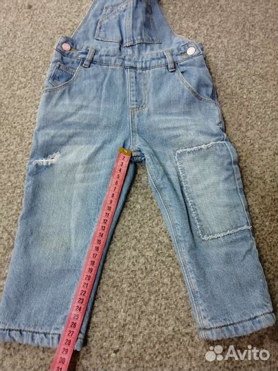 Джинсовый комбинезон для девочки 92