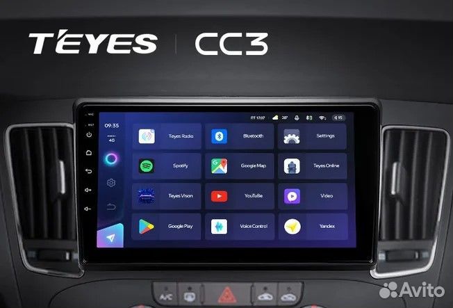 Магнитола teyes CC3 4/64гб 9дюймов