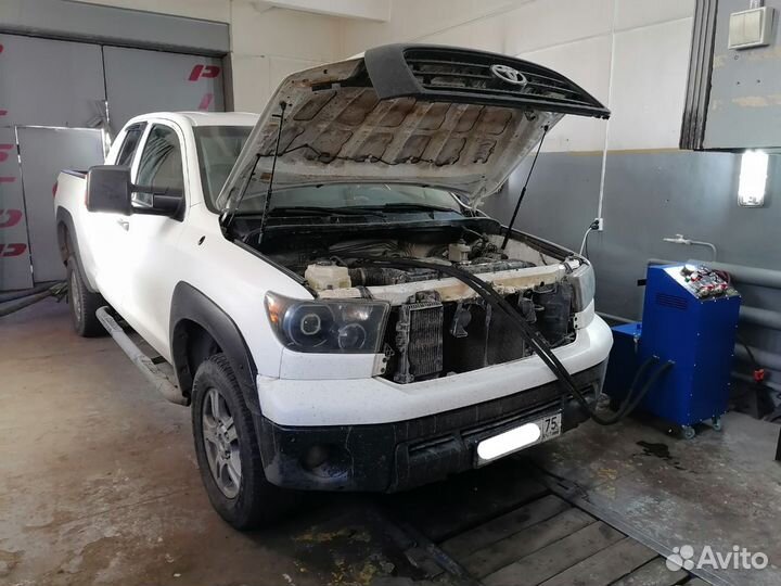 Промывка радиатора печки автомобиля на аппарате