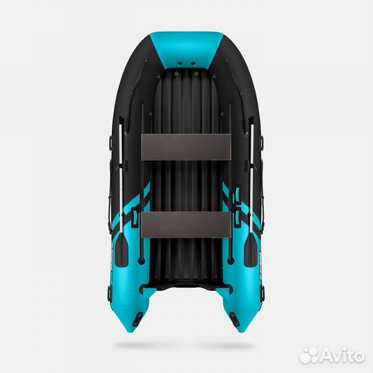 Лодка gladiator E420S Черно-бирюзовый