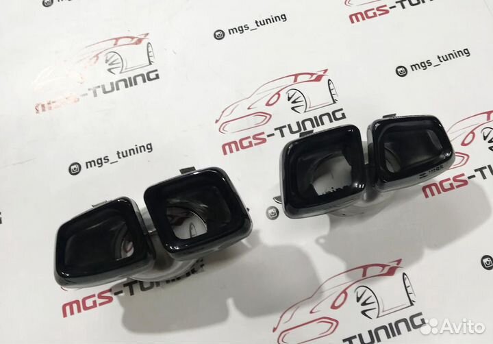 Насадки на выхлоп 63AMG на ML/GL Black