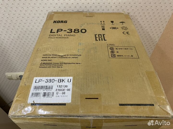 Новое Korg LP-380 BK U Цифровое пианино