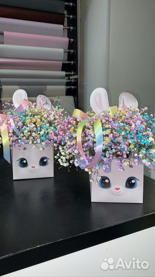 Зайка из гипсофилы