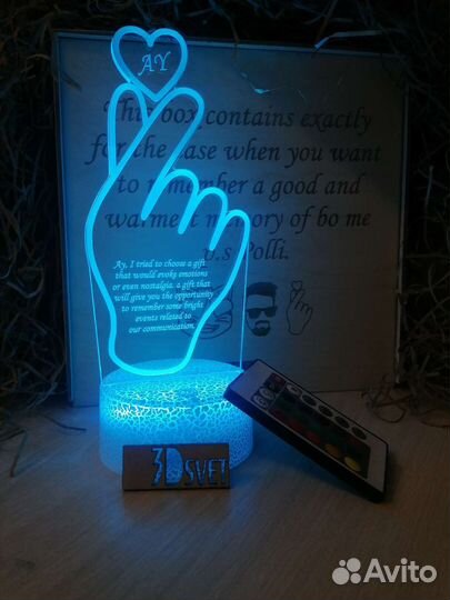 Ночник светильник с индивидуальной гравировкой