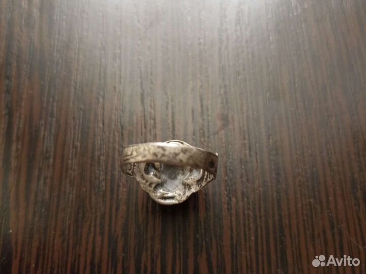 Кольцо Череп, серебро, Царизм