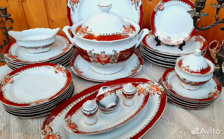 Старинный, редкий столовый сервиз СССР