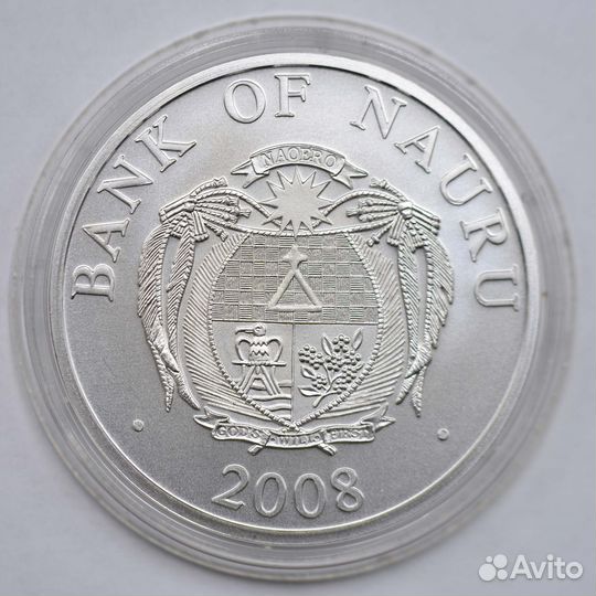 Монета 2008 год. Серебро 999. Вес 31,1 гр. С Новым