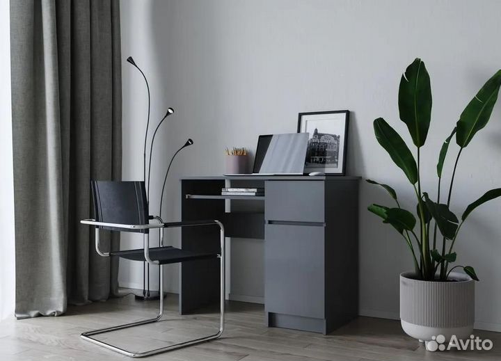 Стол (0,9м) Правый (Левый) Белый (Графит) Мори мс