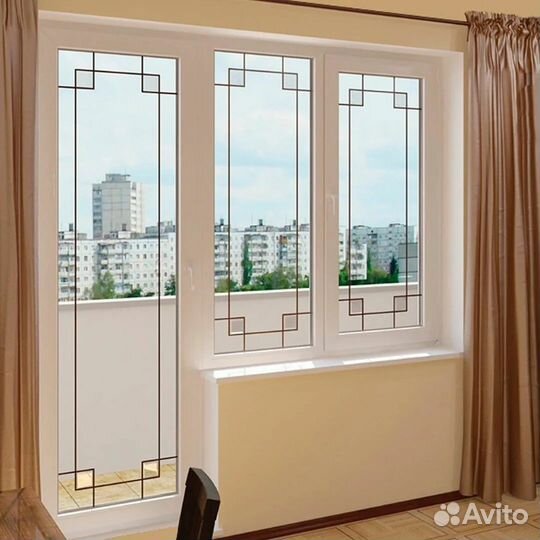 Балконная стеклянная дверь пвх