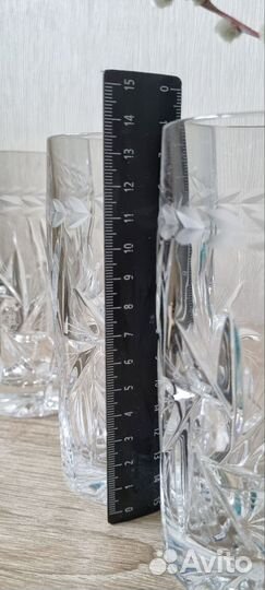 Хрустальные стаканы Югославия 70-е Cristal Zajecar