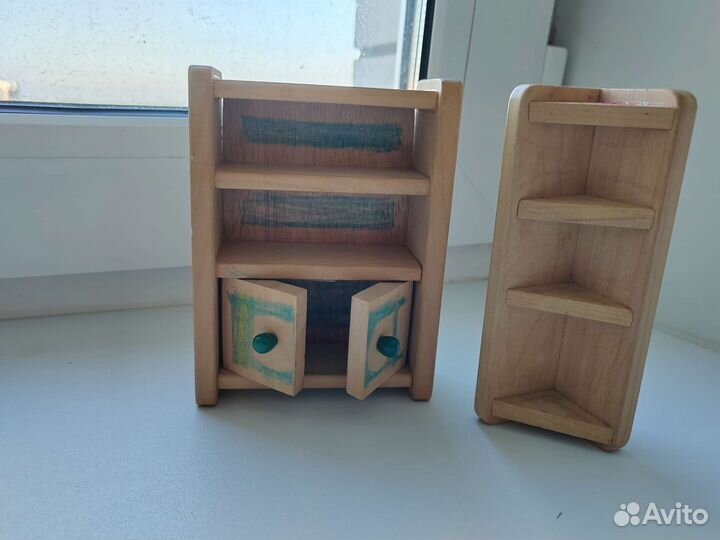 Набор деревянной мебели для кукол