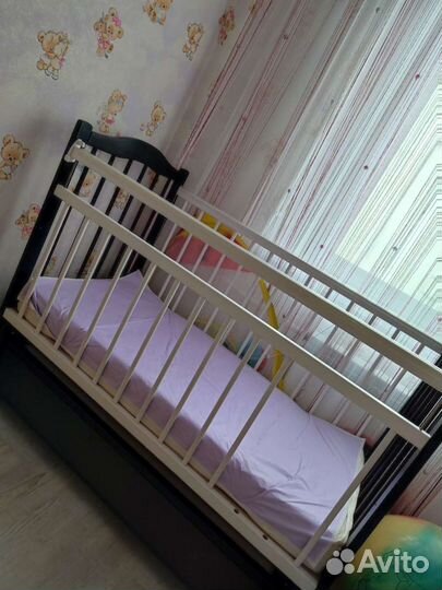 Детская кроватка с матрасом- наполнитель бамбук