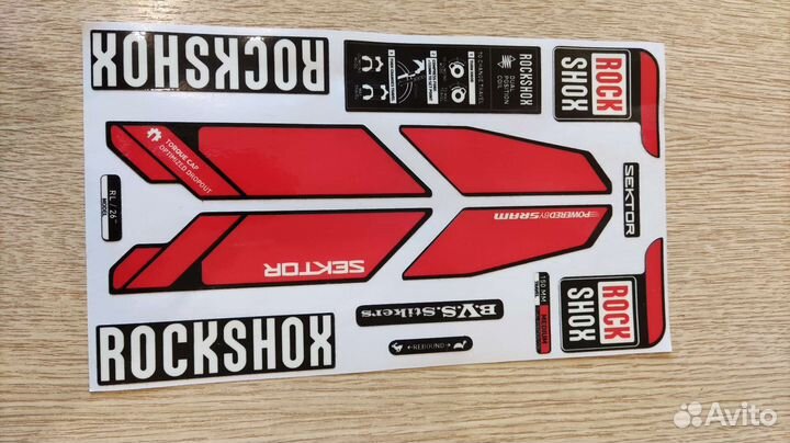 Наклейка на вилку Rock shox sektor