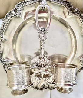 Серебро Круэт Солонка-Икорница 1880 год