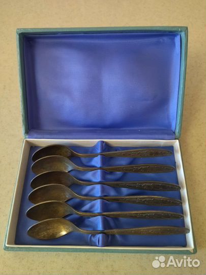 Набор чайных ложек мельхиор