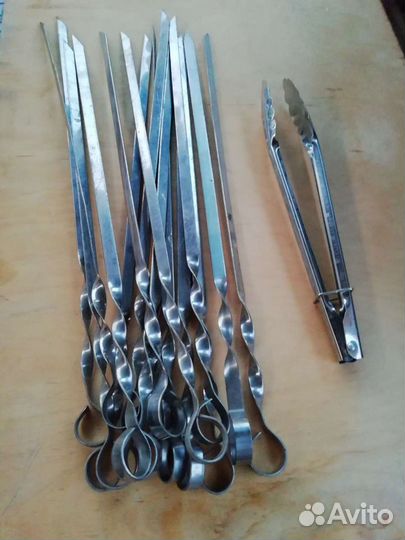 Посуда для дачи. Шампура. Ножи