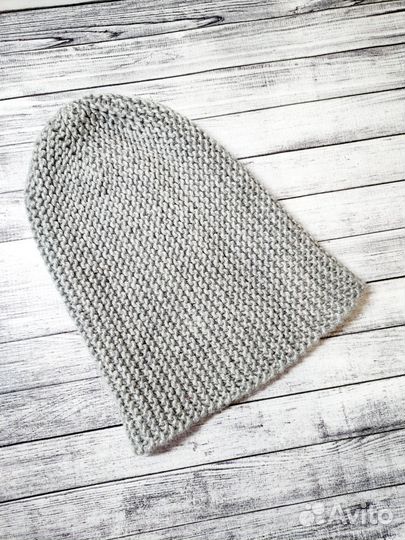 Шапка бини вязаная ручной работы
