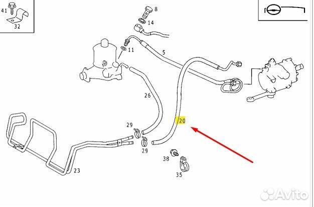 Шланг гидроусилителя Mercedes Clk W208 112.940