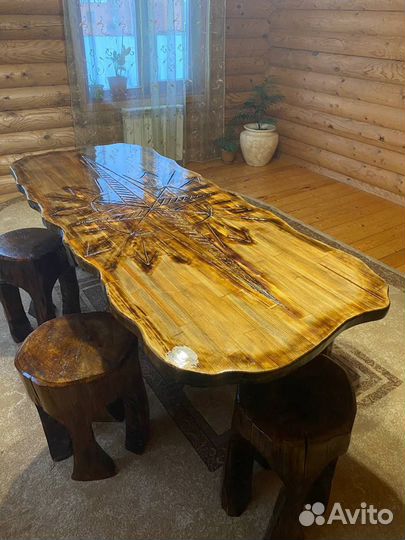 Кухонный стол и стулья лофт