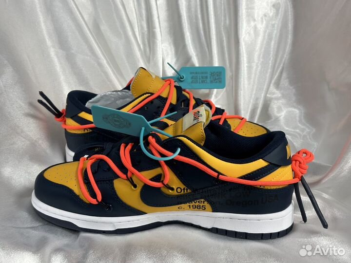 Кроссовки Dunk Low “Off-White - University Gold”