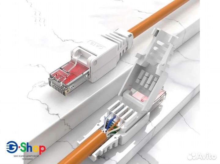 Штекер RJ45 cat.6 быстрозажимной (без инструмента)