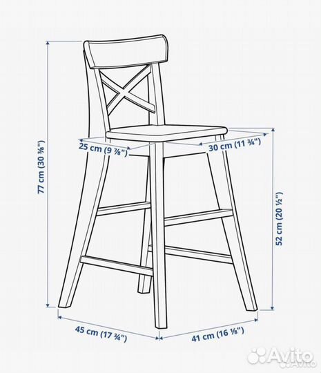 Стул детский деревянный икеа ингольф IKEA ingolf