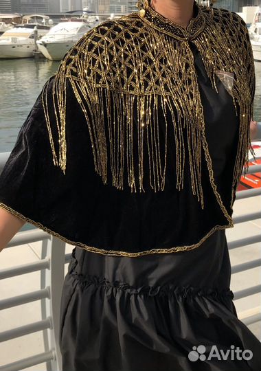 Бархатный кардиган пончо манто винтаж