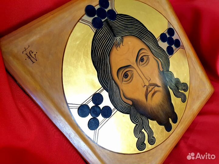 Икона Спас Нерукотворный Лик Спасителя 395х395х30