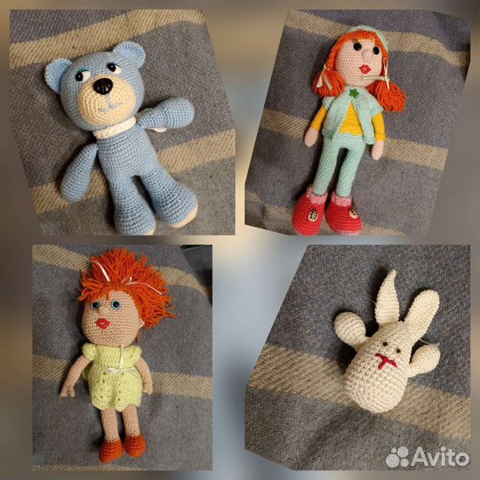 Детские вязаные игрушки мягкие новые