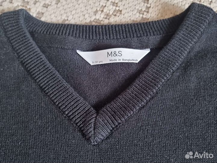 Жилет школьный чёрный M&S 140 см