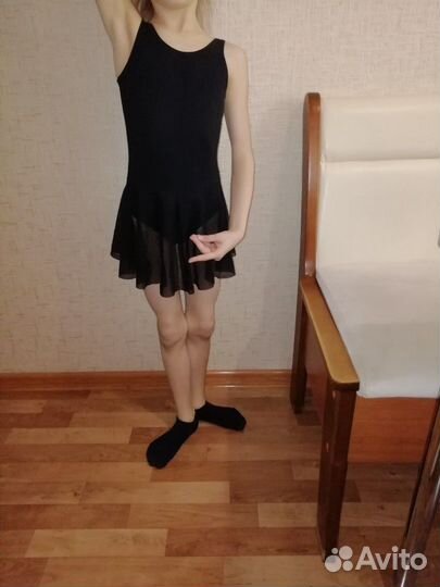 Купальник гимнастический с юбкой