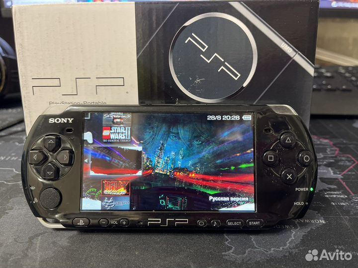 Новая Sony playstation psp Black 3000 с 150 играми