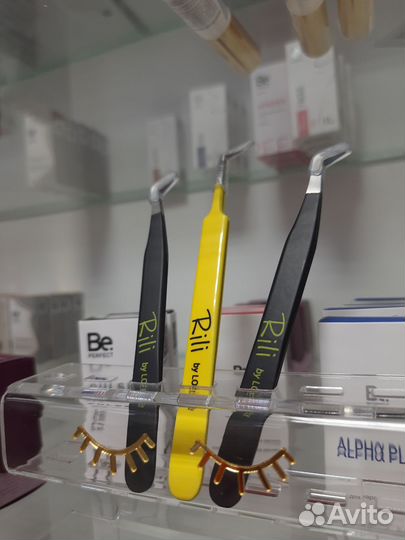 Пинцет для наращивания ресниц Rili