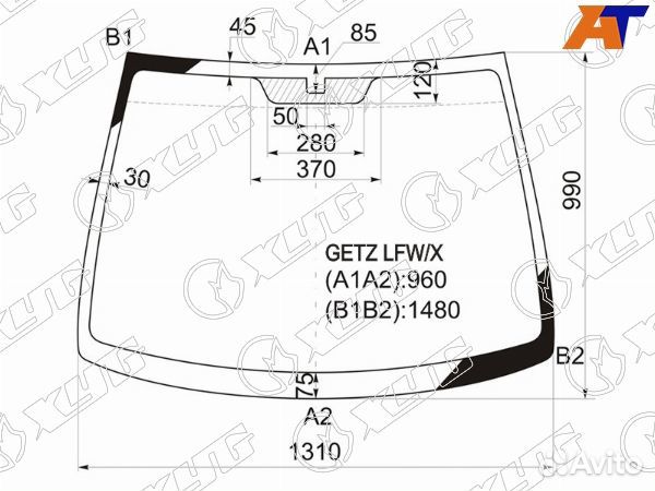 Стекло лобовое hyundai getz