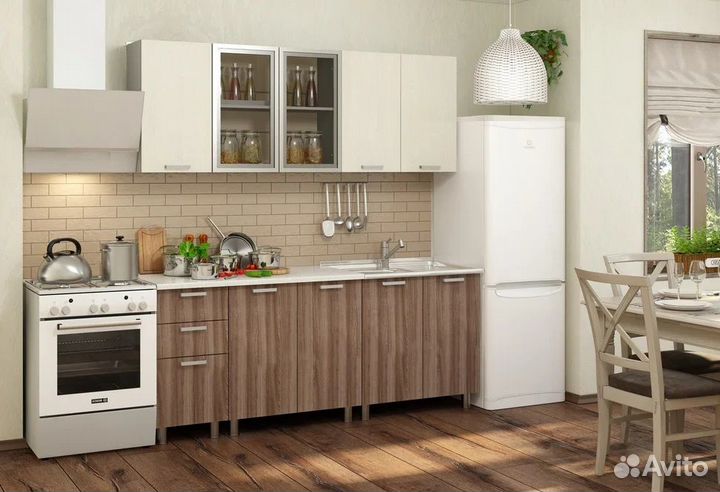 Кухня Катя 2.0 NEW (корпус белый)