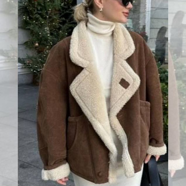 Дубленка в стиле Zara (S M L)