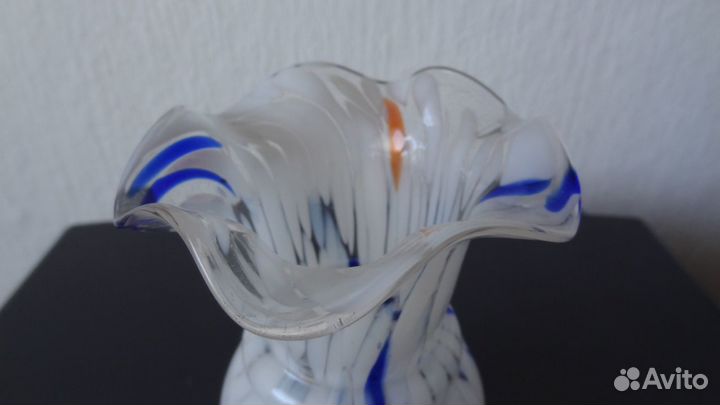 Ваза новая цветное стекло (времен СССР)